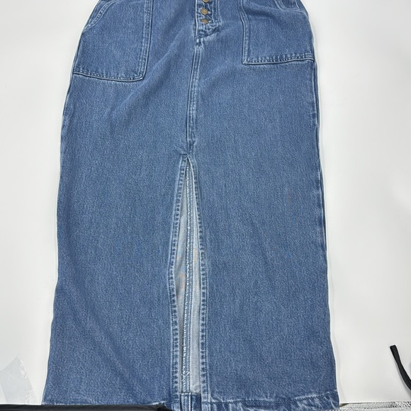 YOUNG FABULOUS & BROKE Women’s High-Waisted Denim Maxi Skirt Size Small NWOT - Picture 7 of 15
